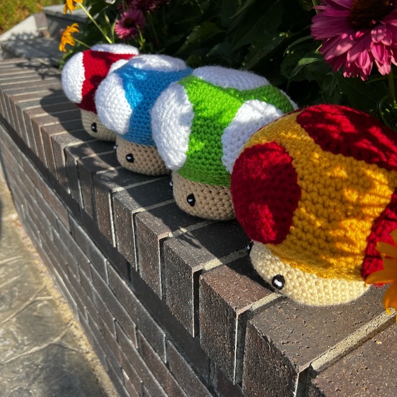 Bestseller Hand Crocheted Super Mario Mushrooms! RESTOCKED - Picture 6 of 14